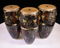 LP Limited Edition Tribal Finish Fiberglass with Gold Hardware Conga Set