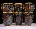 LP Limited Edition Tribal Finish Fiberglass with Gold Hardware Conga Set