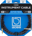 Roland (BIC-15A) 15ft / 4.5m Instrument Cable, Angled/Straight 1/4 jack