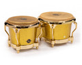 LP Galaxy Fiberglass Bongos Gold Sparkle with Gold Hardware