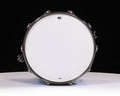 DW Collectors 7x14 Snare Drum - White Flames on Silver Blue Sparkle