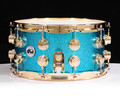 DW Collectors 7x14 SSC Maple Snare Drum - Silver Blue Sparkle Lacquer