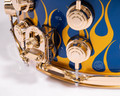DW Collector's 7x14 Purpleheart Snare Drum - Gold Hot Rod Flames