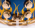 DW Collector's 7x14 Purpleheart Snare Drum - Gold Hot Rod Flames
