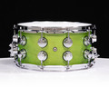 DW Collector's Pure Maple 7x14 Snare Drum - Lime Green Satin Oil