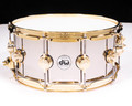 DW Collector's Nickel Over Brass 6.5x14 Snare - Gold Hardware