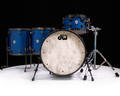 DW Collector's 4pc Maple/Mahogany Kit - Blue Glass w/ Black Nickel HW