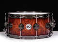 DW Collector's Series Maple 6.5x14 Snare Rich Red Burst on Bubinga