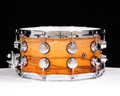 DW Collector's 7x14 Maple Snare - Tangerine Fade over Olive Ash Burl