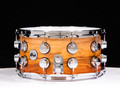 DW Collector's 7x14 Maple Snare - Tangerine Fade over Olive Ash Burl