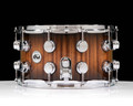DW Collector's Series 8x14 Snare Drum Black Burst Over Monkey Pod