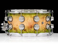 DW Collector's 7x14 Maple Snare - Candy Lime Burst over Mapa Burl