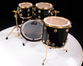 DW Collector's 4pc Maple Kit - Gloss Black w/ Gold HW 10/12/16/22