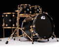 DW Collector's 4pc Maple Kit - Gloss Black w/ Gold HW 10/12/16/22