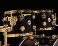 DW Collector's 4pc Maple Kit - Gloss Black w/ Gold HW 10/12/16/22