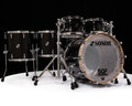 Sonor SQ2 7pc Beech Kit - Vintage Onyx w/ Snow Tiger Inside and Hoops