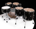 Sonor SQ2 6pc Medium Maple Kit - Solid Black 10/12/14/16/22/14SD