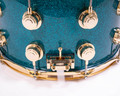 DW Collector's 8x14 SSC Maple Snare- Teal Glass - Gold Hardware