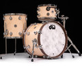 DW Collector's 3pc Maple Kit - Natural Satin Oil w/ Saddle Leather Hoops