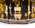 Sonor SQ2 13x6.5 Medium Maple Snare - Yellow Tribal w/Gold and Black