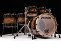 Sonor SQ2 7pc Beech Drum Set - Chocolate Burl High Gloss Black Burst
