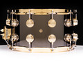 DW Collector's Series 8x14 Black Nickel Over Brass Snare Drum with Gold Hardware