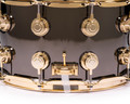 DW Collector's Series 8x14 Black Nickel Over Brass Snare Drum with Gold Hardware