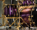 DW Collector's 5pc Maple Kit - Anodized Purple to Black Burst w/Gold HW