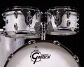 Gretsch Brooklyn 4pc Kit - Silver Sparkle, w/Double Tom Mount