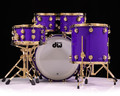 DW Collector's Cherry Mahogany 5pc Kit - Solid Ultraviolet Purple w/Gold