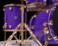 DW Collector's Cherry Mahogany 5pc Kit - Solid Ultraviolet Purple w/Gold