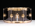 DW Collector's 6.5x14 Black Nickel over Brass 8-Lug Snare w/Gold HW