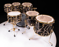 DW Collector's 7pc Maple Shell Pack Smoke Glass Contrails w/ Gold HW