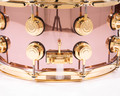 DW Collector's 7x14 SSC Maple Snare Drum - Rose Copper w/Gold HW