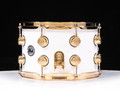 DW Collector's 8x13 Maple SSC Snare Drum - Gloss White w/Gold HW
