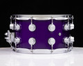 DW Brass Snare Drum 8x14 Satin Chrome - Illusion Purple
