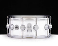 DW Collector's 6.5x14 Brass Snare Drum w/Satin Chrome - Polar White