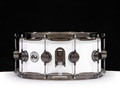DW Collector's 6.5x14 Brass Snare Drum w/Black Nickel - Polar White