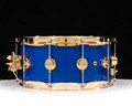 DW Collector's 6.5x14 Brass Snare Drum w/Gold - Yama Blue