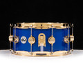 DW Collector's 6.5x14 Brass Snare Drum w/Gold - Yama Blue