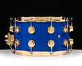 DW Brass Snare Drum 8x14 Gold Hardware - Yama Blue