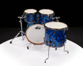 DW Collector's 4pc Maple/Mahogany Kit- Blue Moonstone w/Black Nickel