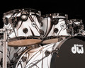 DW Collector's 6pc SSC Maple Kit - White Glass Contrails w/Black Nickel