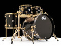 DW Collector's 4pc Maple SSC Kit - Gloss Black w/Gold Hardware (1355506)