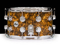 DW Collector's 8x14 Maple SSC Snare-Gold Abalone w/ Chrome Hardware