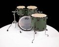 DW Collector's 4pc Maple SSC Kit Army Green Hard Satin w/Black Nickel