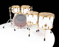Sonor SQ2 5pc Beech Shell  Pack  - Solid White Lacquer w/Gold Hardware