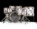 DW Collector's 6pc SSC Maple Kit - White Glass Contrails w/Black Nickel