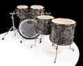 DW Collector's 5pc SSC Maple Kit - Silver Abalone w/Black Nickel HW