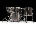 Sonor SQ2 7pc Beech Shell Pack - Solid Black w/Chrome Hardware
